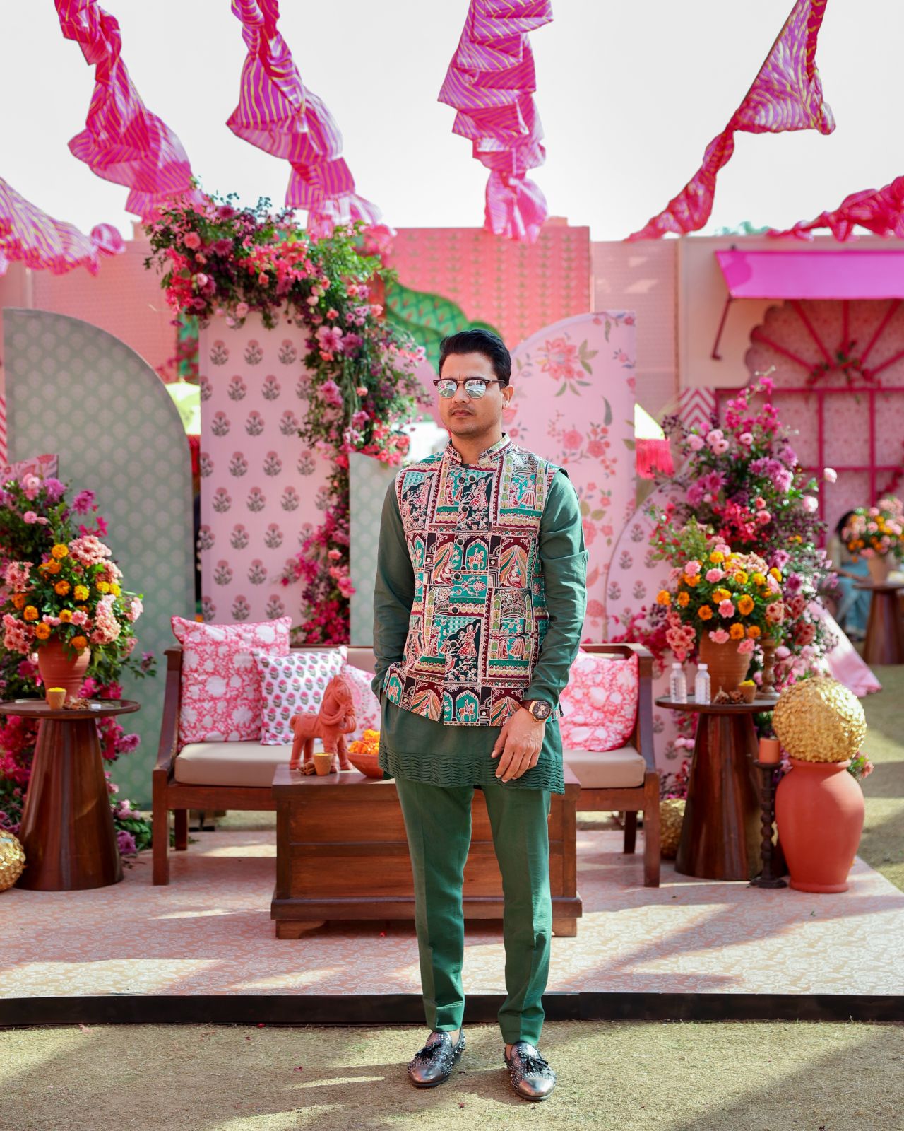 Aditya Singh on stage - Professional Anchor and Motivational Speaker